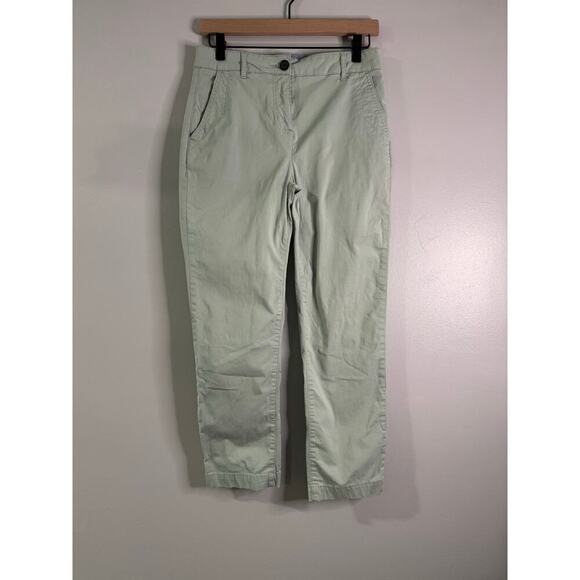 Boden women’s sage green crop chino pants size 4 - Picture 3 of 7